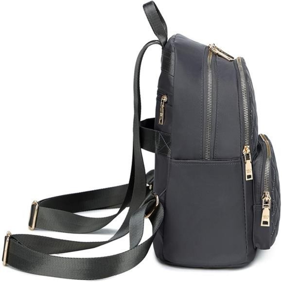 Gazigo Backpack for Women, Nylon Travel Backpack Purse Black - Picture 2 of 5